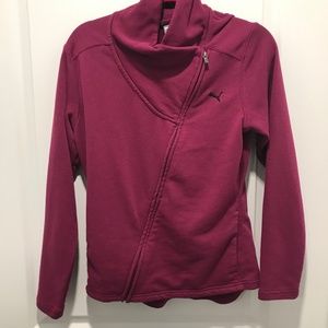 Puma Womens Diagonal Zip Sweatshirt